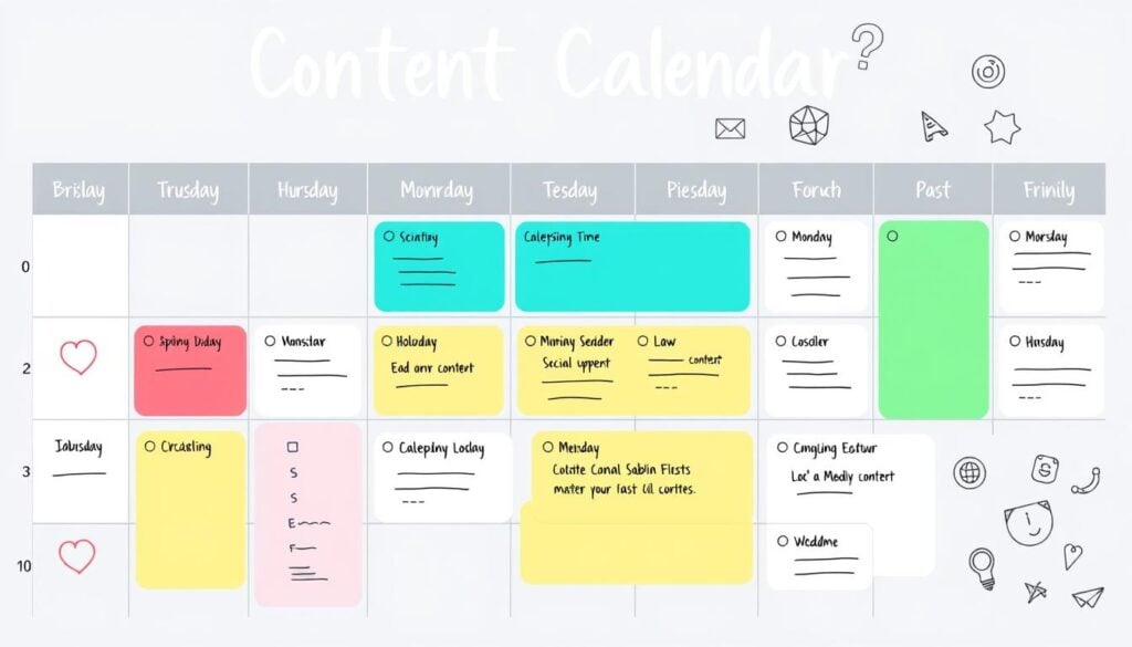 Content calendar for small business